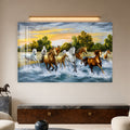 Horses Running Through Water in a modern room