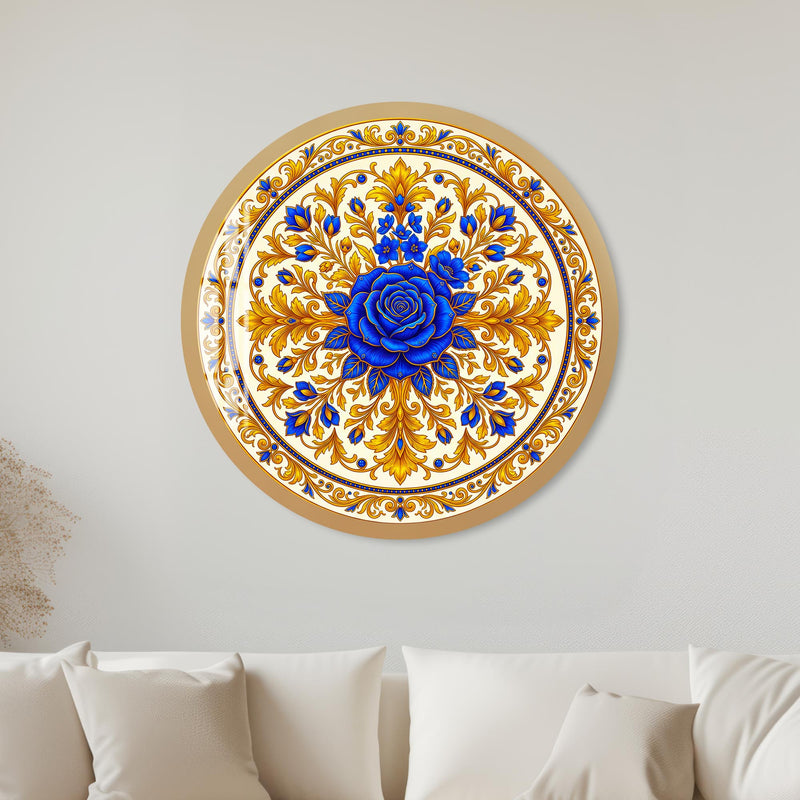 Royal Blue Rose with black frame