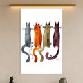 Four Curious Cats in a modern room