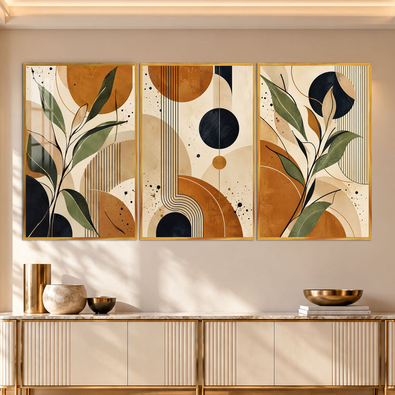 Earthy Botanical II with gold frame