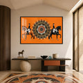 Mandala Equestrian Pair with black frame