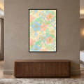 Pastel Garden Blooms with black frame