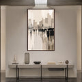 Rainy City Promenade with walnut frame