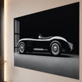 Classic Black Roadster close-up angled detail