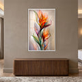 Prismatic Floral Flame with white frame