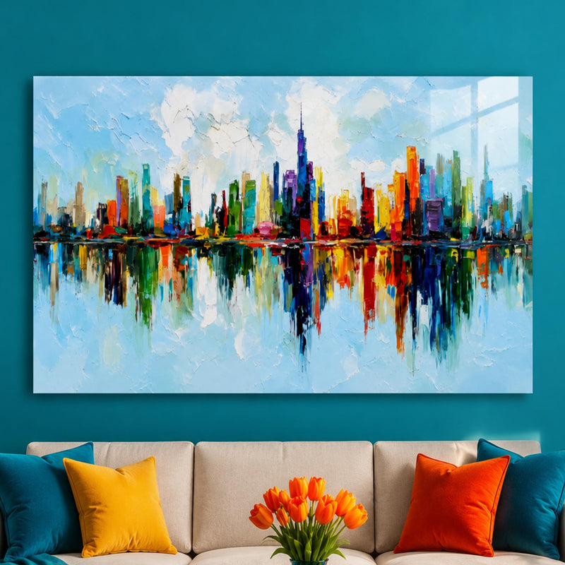 Vibrant Skyline Reflections lifestyle view