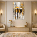 Artronauts Glass Print Umbrellas in the Rain Glass Wall Art