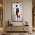 Scarlet City Chic with walnut frame