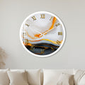 Golden Marble Elegance with white frame