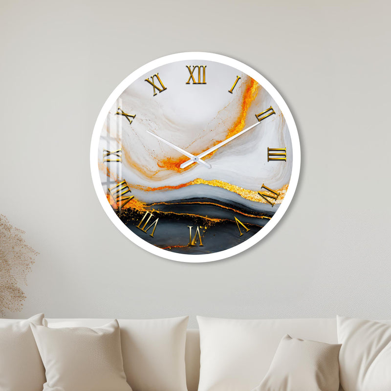 Golden Marble Elegance with white frame