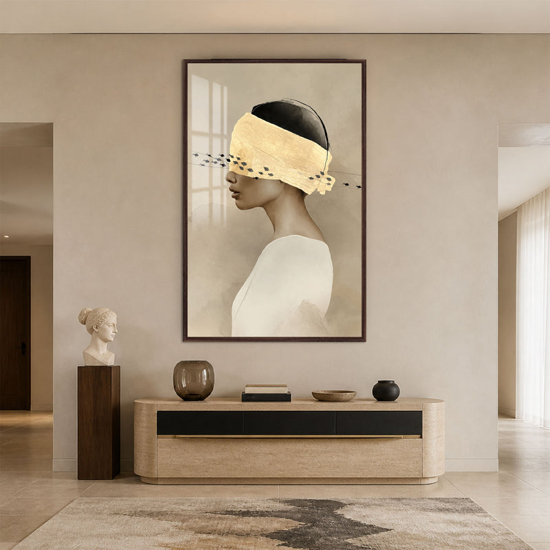 Hidden Horizon with walnut frame