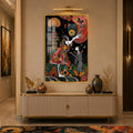 Enchanted Midnight Garden with gold frame