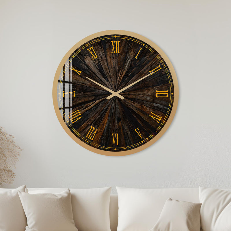 Rustic Roman Numerals with gold frame