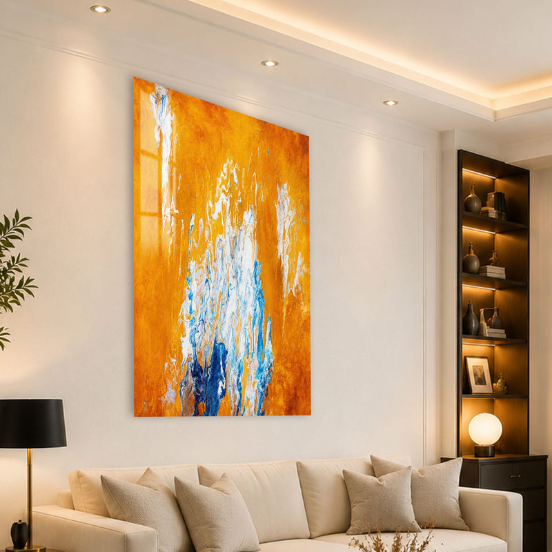 Artronauts Glass Print Amber Ice Glass Wall Art