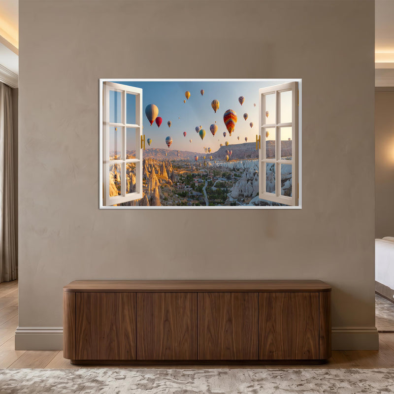Cappadocia Balloon Vista with white frame