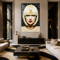 Artronauts Glass Print Golden Fashion Icon Glass Wall Art