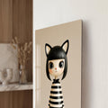 Striped Cat Girl close-up angled detail