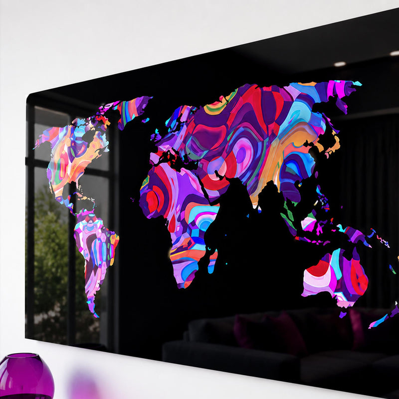 Chromatic World Map lifestyle view