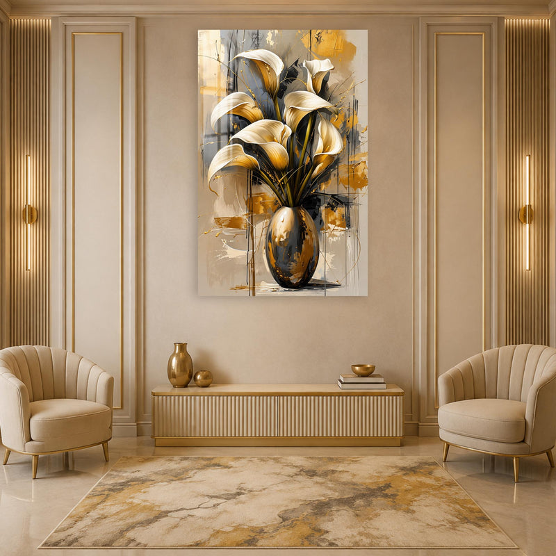 Golden Calla Lily Vase lifestyle view