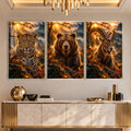 Golden Wilderness with silver frame