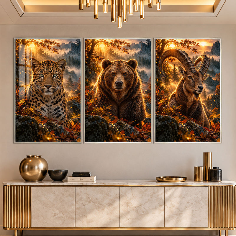 Golden Wilderness with silver frame