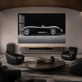 Artronauts Glass Print Classic Black Roadster Glass Wall Art