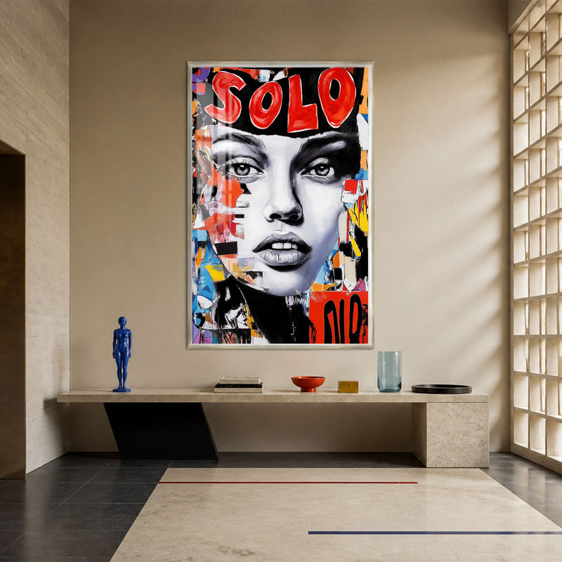 Solo Pop Portrait with silver frame