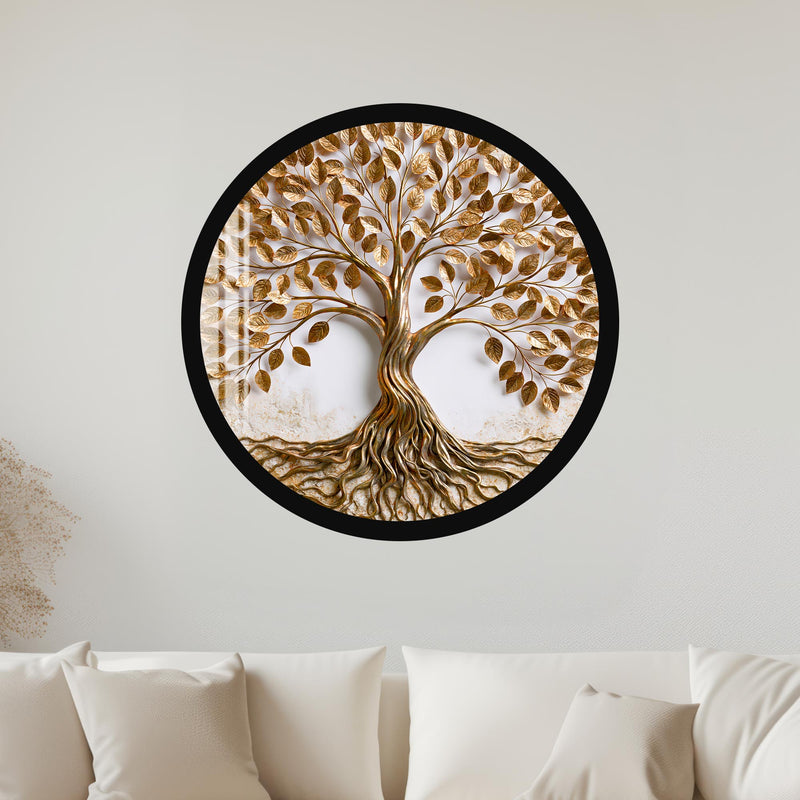 Golden Tree of Life with black frame