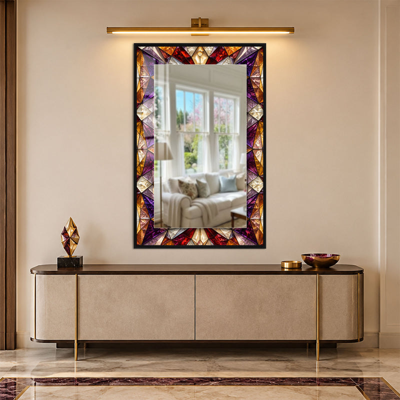Prismatic Jewel Mosaic with black frame