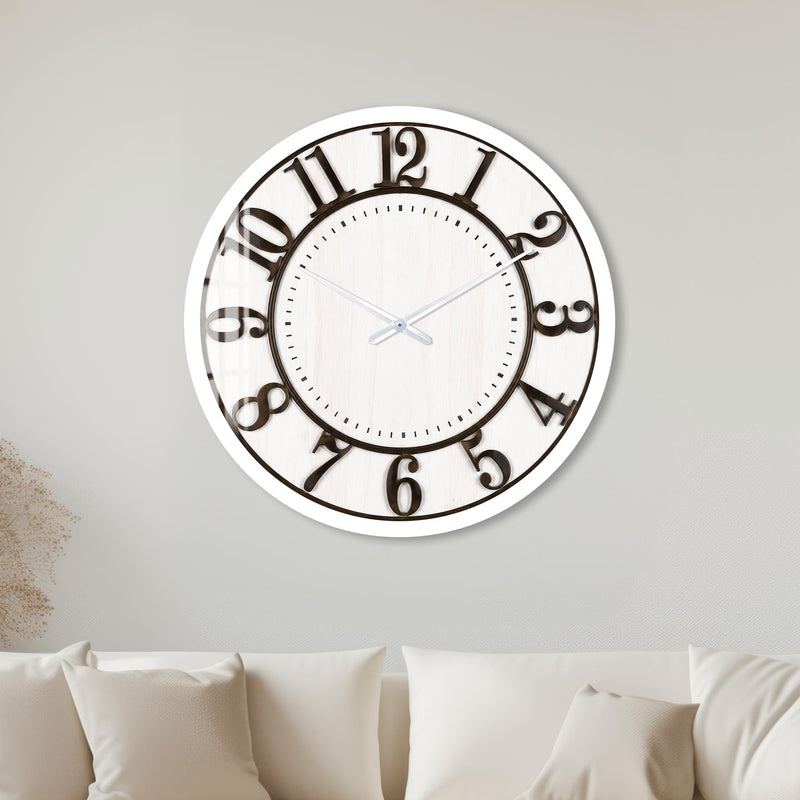 Vintage Bronze Numerals with white frame