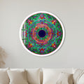 Jewel Tone Gold Leaded Lotus with white frame