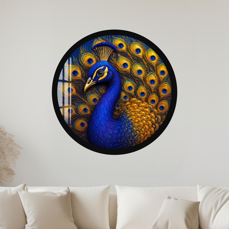 Regal Peacock Splendor with black frame