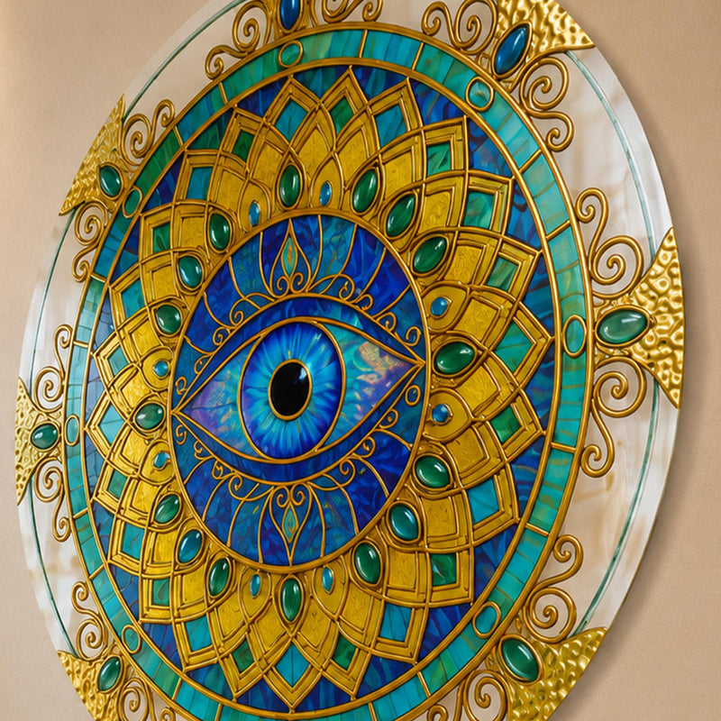Jewelled Gold Evil Eye Mandala lifestyle view