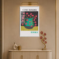 Kusama Floral Vase with white frame