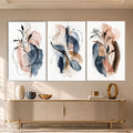 Abstract Botanical with white frame