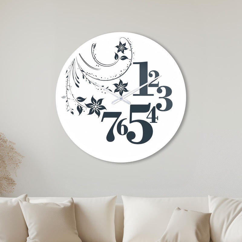 Floral Number Cascade with white frame