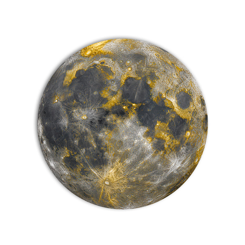 Gilded Lunar Surface product shot on white background