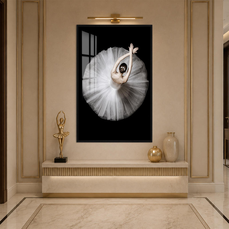 White Tutu From Above with black frame
