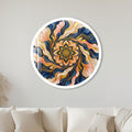 Royal Petal Swirl with white frame