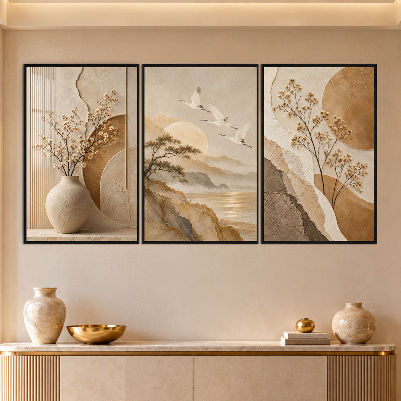 Golden Serenity with black frame