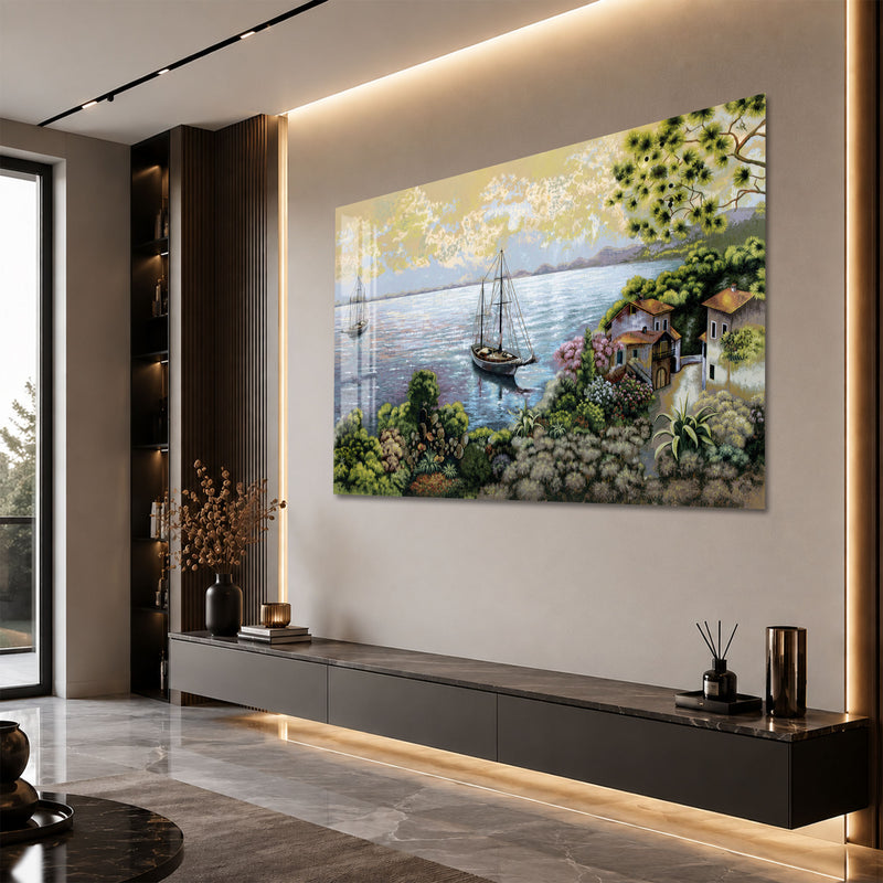 Coastal Sailboat Cove angled lifestyle view