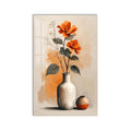 Orange Flowers and Vases product shot on white background