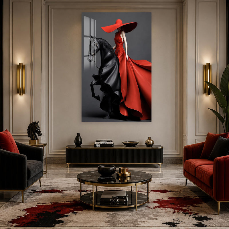 Crimson Equestrian Elegance lifestyle view
