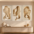 Sculptural Botanical with silver frame