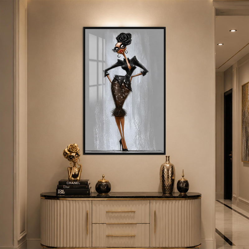Black Rose Fashionista with black frame