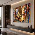 Artronauts Glass Print Painted Horses in Harness Glass Wall Art
