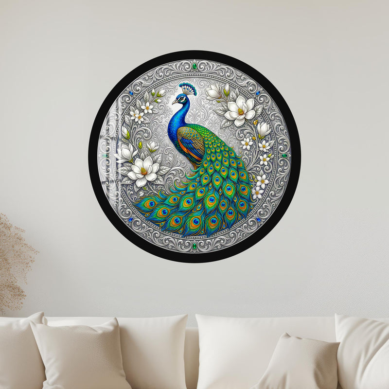 Regal Peacock II with gold frame