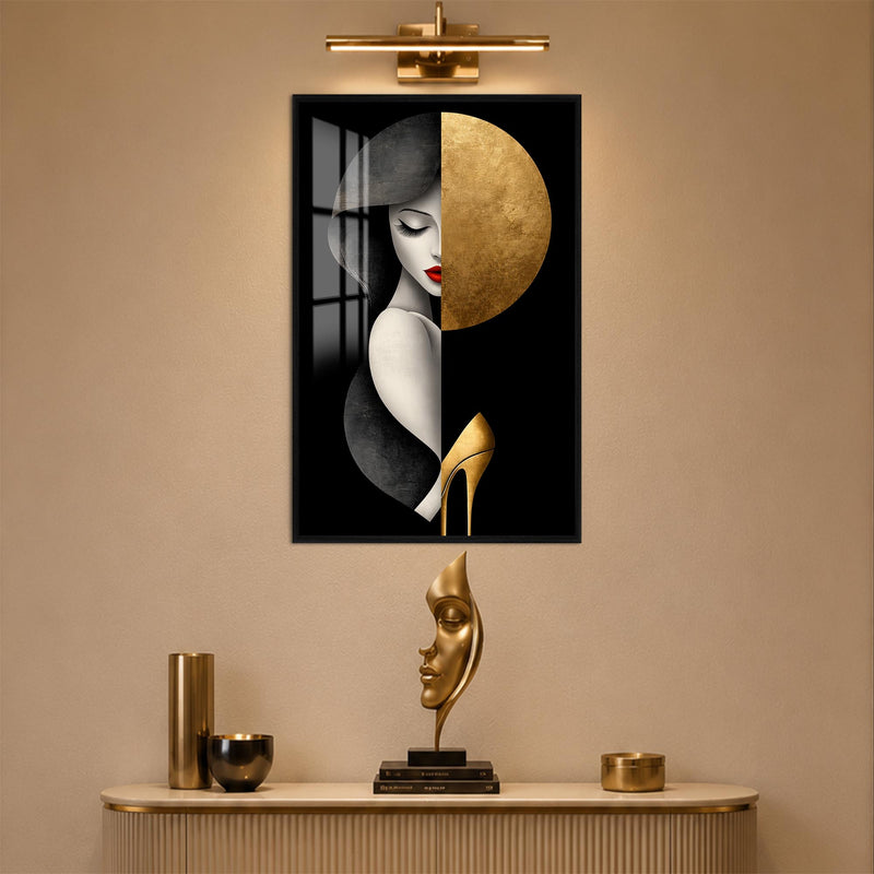 Golden Elegance with black frame