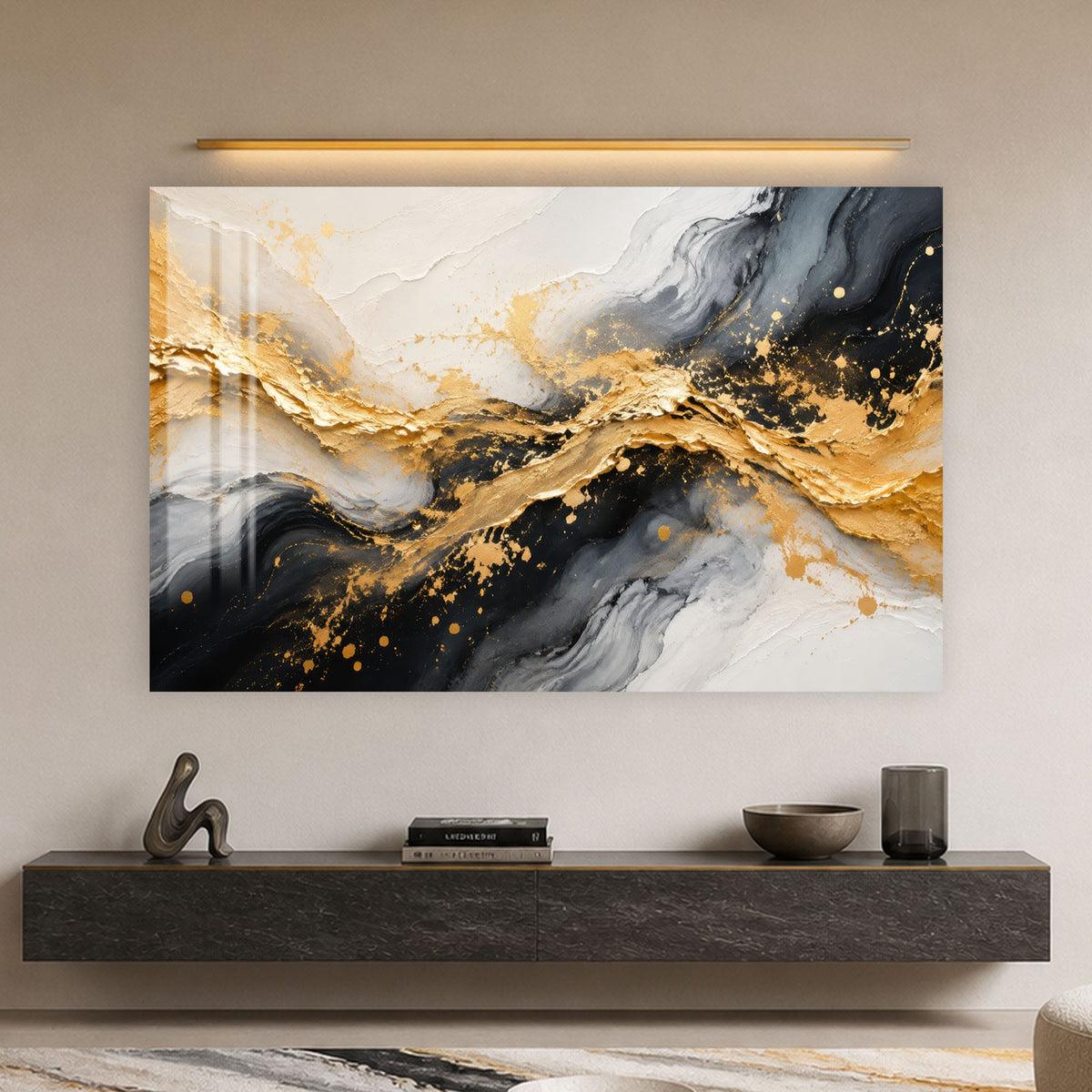 Gilded Marble Current in a modern room