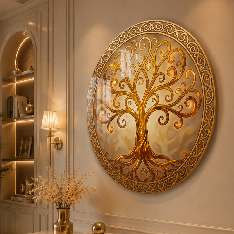 Golden Swirl Celtic Tree lifestyle view